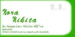 nora mikita business card